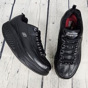 SKECHERS WORK | Shape-Ups vintage lace-up  leather walking shoes sneakers